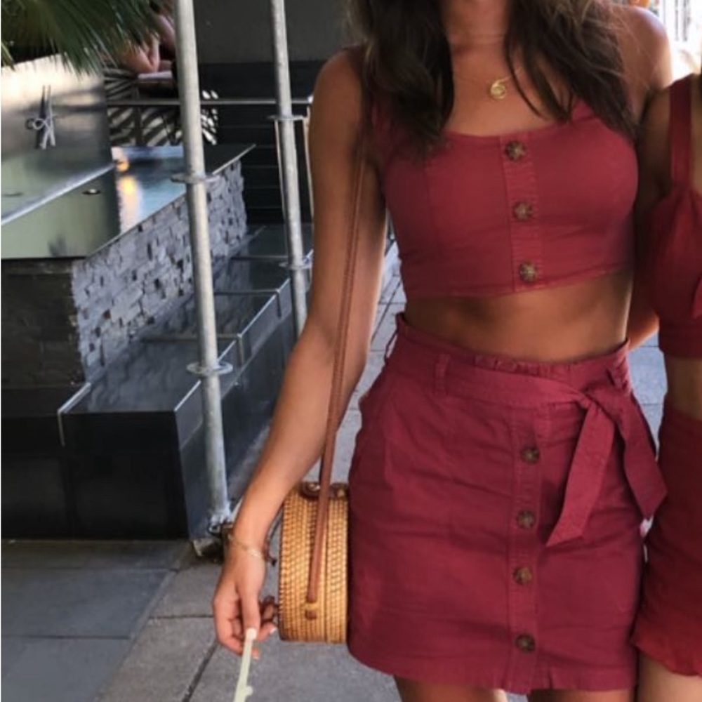 Abercrombie skirt and crop matching set